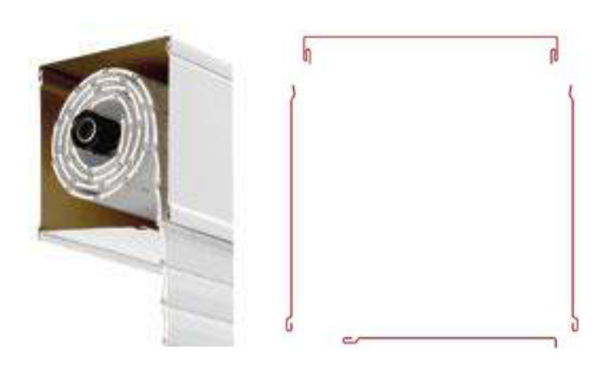 Aluminium plate box 90°